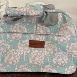 Floral lunch Bag - Mint and Gray